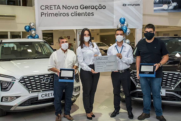 Hyundai homenageia primeiros compradores do Creta Nova Geração