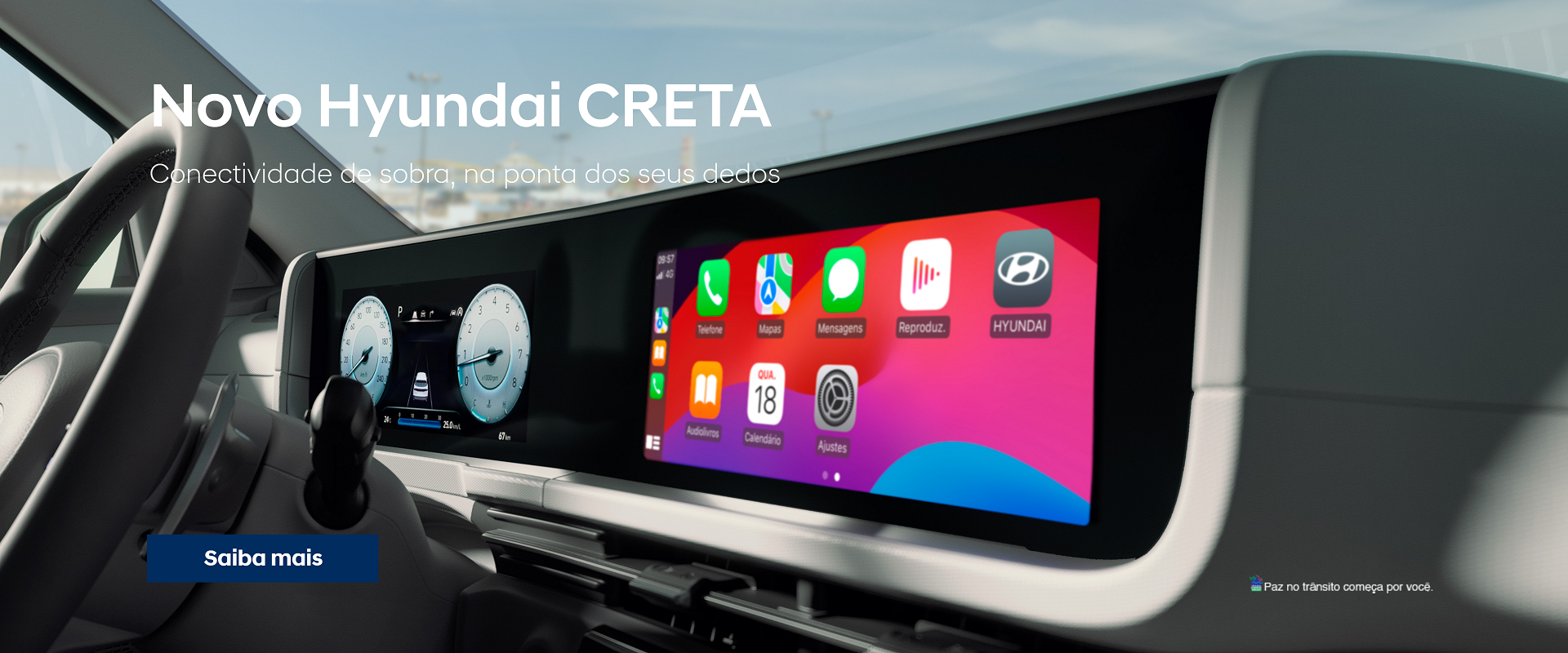 Novo Hyundai CRETA: Conectividade de sobra, na ponta dos seus dedos