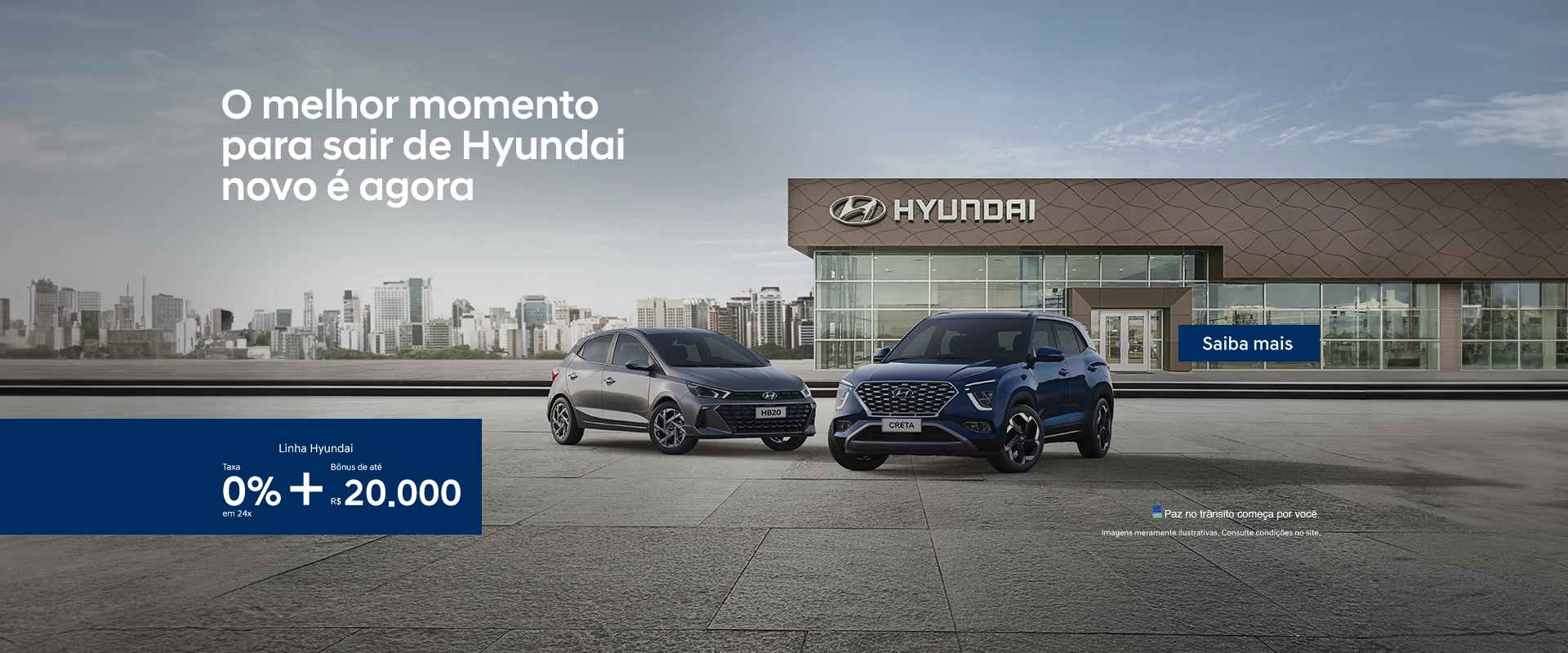 Linha Hyundai taxa 0% + Bônus de até 16.500