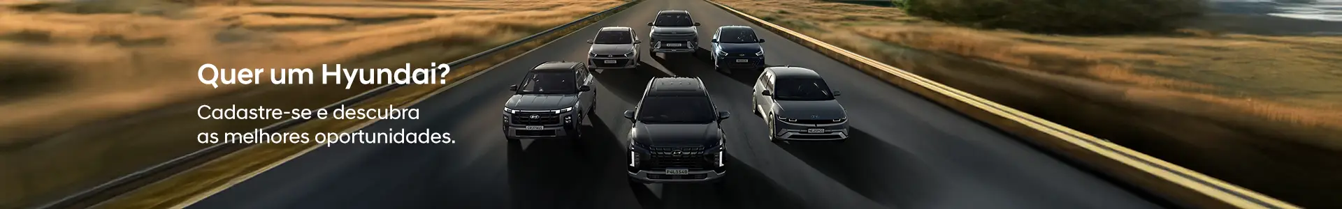 Modelos Hyundai em estrada