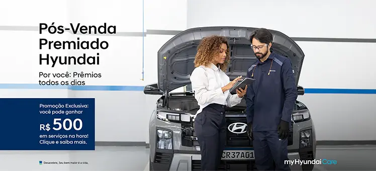 Hyundai lança campanha com prêmios diários de R$ 500 em serviços, peças e acessórios